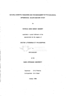 Natural scientific paradigms and the management of psychological differences : an exploratory study