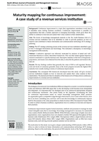 Maturity mapping for continuous improvement: a case study of a revenue services institution