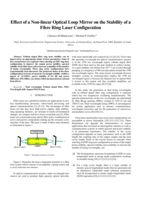 Effect of a non-linear optical loop mirror on the stability of a fibre ring laser configuration