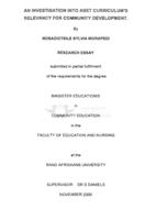 An investigation into ABET curriculum's relevancy for community development