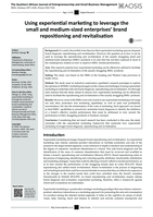 Using experiential marketing to leverage the small and medium-sized enterprises’ brand repositioning and revitalisation