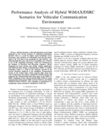 Performance analysis of hybrid WiMAX/DSRC scenarios for vehicular communication environment