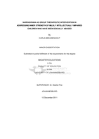 Narradrama as group therapeutic intervention in addressing inner strength of mildly intellectually impaired children who have been sexually abused