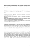 Recent advances on thermal energy storage using Metal-Organic Frameworks (MOFs)
