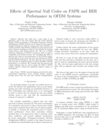 Effects of spectral null codes on PAPR and BER performance in OFDM systems