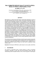 Rail commuter service quality in South Africa : results from a longitudinal study