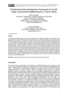 Entrepreneurship development framework for smallscale rural tourism establishments in South Africa