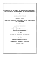 Co-operation as an aspect of professional commitment : implication for the management of teacher competence