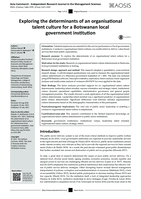 Exploring the determinants of an organisational talent culture for a Botswanan local government institution
