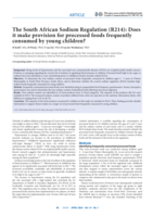 The South African Sodium Regulation (R214) : does it make provision for processed foods frequently consumed by young children?