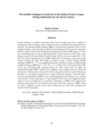 The backlift techniques of cricketers in the Indian Premier League: batting implications for the shorter format