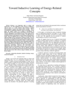 Toward inductive learning of energy-related concepts