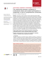 The relationship between confidence in institutional values and student participation in leadership : a case of comprehensive universities