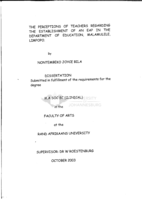 The perceptions of teachers regarding the establishment of an EAP in the Department of Education, Malamulele, Limpopo