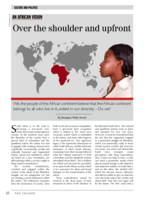 An African vision : over the shoulder and upfront