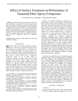 Effect of surface treatment on performance of tamarind fiber-epoxy composites
