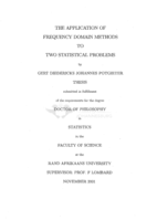 The application of frequency domain methods to two statistical problems