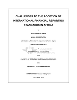 Challenges to the adoption of International Financial Reporting Standards in Africa