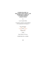 Guided imagery as treatment for anxiety and depression in  breast cancer patients: a pilot study