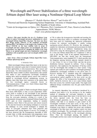 Wavelength and power stabilization of a three wavelength erbium doped fiber laser using a Nonlinear Optical Loop Mirror