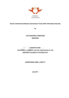 Service oriented architecture governance tools within information security