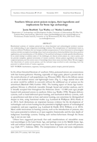Southern African arrow poison recipes, their ingredients and implications for Stone Age archaeology