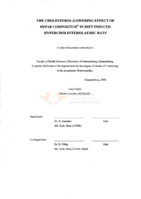 The cholesterol-lowering effect of Hepar Compositum® in diet induced hypercholesterolaemic rats