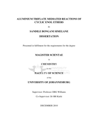 Aluminium triflate mediated reactions of cyclic enol ethers