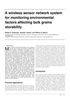 A wireless sensor network system for monitoring environmental factors affecting bulk grains storability
