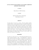 An evaluation of the 360 degree project management competency questionnaire.