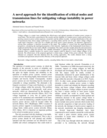 A novel approach for the identification of critical nodes and transmission lines for mitigating voltage instability in power networks