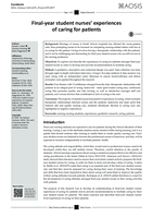 Final-year student nurses’ experiences of caring for patients