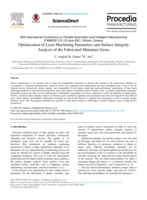 Optimization of laser machining parameters and surface integrity analysis of the fabricated miniature gears