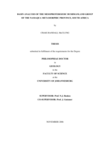 Basin analysis of the Mesoproterozoic Bushmanland group of the Namaqua Metamorphic Province, South Africa