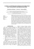 A genetic algorithm-based approach for three-phase fault evaluation in a distribution network