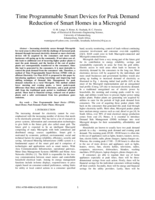 Time programmable smart devices for peak demand reduction of smart homes in a microgrid