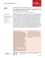 An adoption model of mHealth applications that promote physical activity