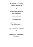 Truancy in black schools : the role of teachers