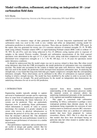 Model verification, refinement, and testing on independent 10 - year carbonation field data