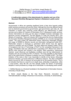 A multivariate analysis of the determinants for adoption and use of the Document Workflow Management System in Botswana’s public sector