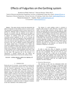 Effects of fulgurites on the earthing system