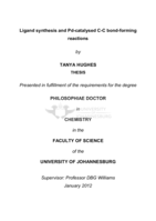 Ligand synthesis and Pd-catalysed C-C bond-forming reactions