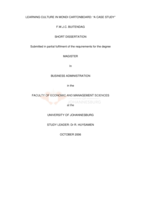 Learning culture in Mondi Cartonboard: "a case study"