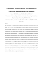 Exploration of microstructure and wear behaviours of laser metal deposited Ti6Al4V/Cu composites