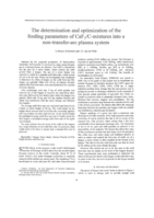 The determination and optimization of the feeding parameters of CaF2/C-mixtures into a non-transfer-arc plasma system