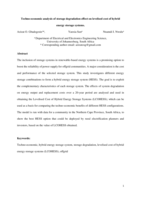 Techno-economic analysis of storage degradation effect on levelised cost of hybrid energy storage systems