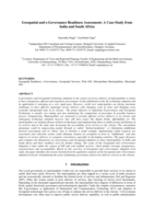 Geospatial and e-Governance readiness assessment : a case study from India and South Africa
