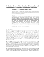 A concise review of the evolution of information and communication technologies for engineering innovations