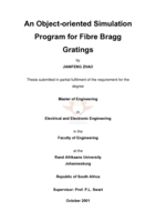 An Object-oriented simulation program for fibre bragg gratings