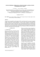 Spatio-temporal modelling & the new urban agenda in post-apartheid South Africa